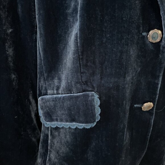 Dialogue Blue Velvet Blazer - Picture 2 of 14